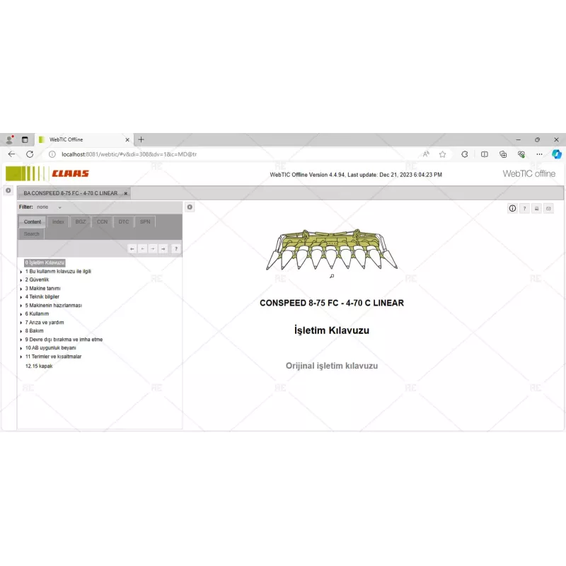 CLAAS WEBTIC OFFLINE TURKISH 4.4.94 [2023.08]