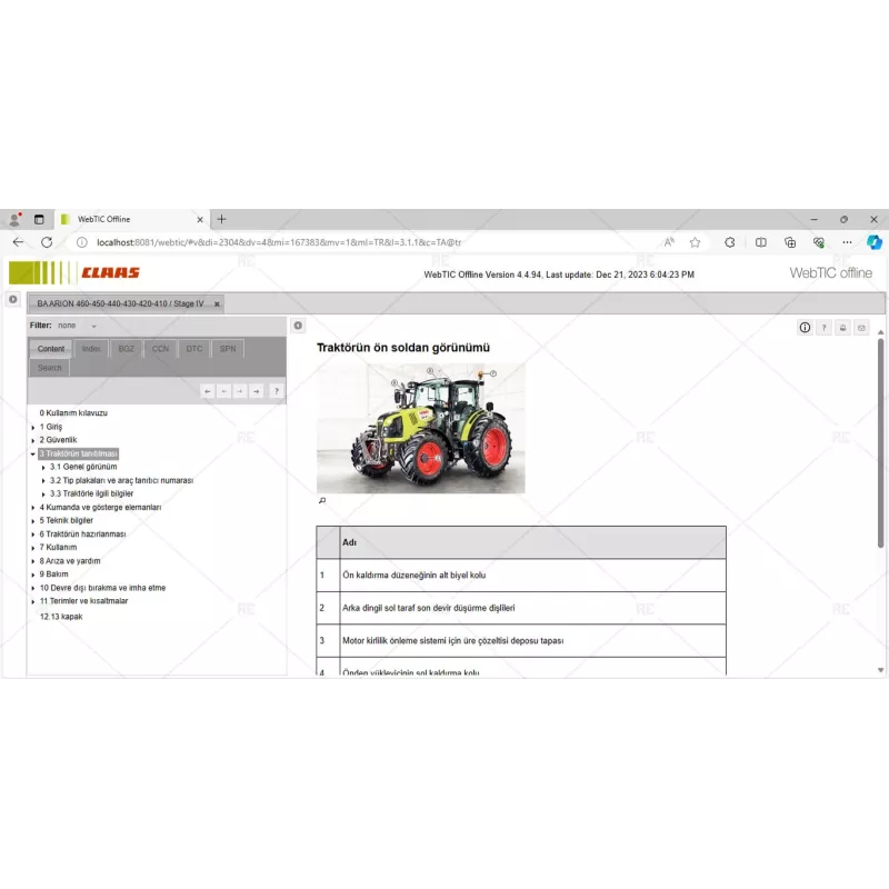 CLAAS WEBTIC OFFLINE TURKISH 4.4.94 [2023.08]