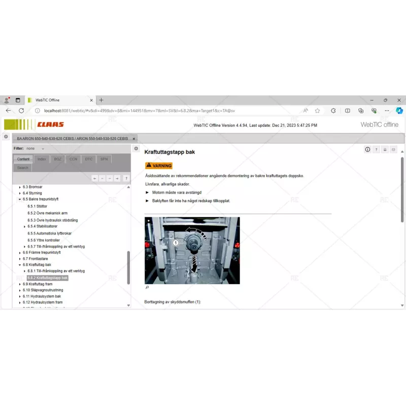 CLAAS WEBTIC OFFLINE SWEDISH 4.4.94 [2023.08]