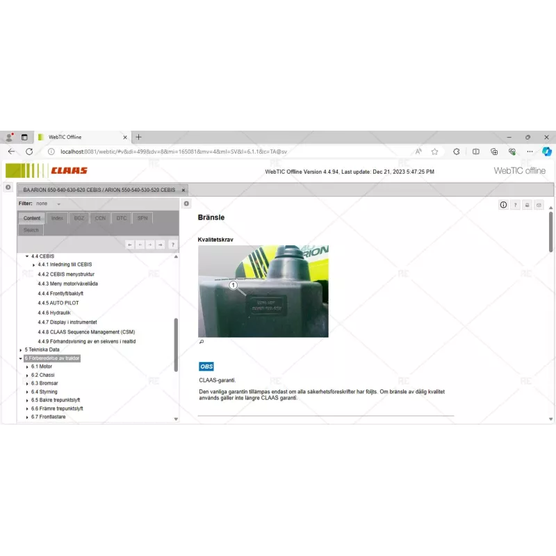 CLAAS WEBTIC OFFLINE SWEDISH 4.4.94 [2023.08]