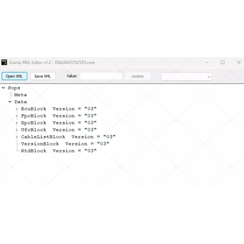 SCANIA SOPS XML EDITOR