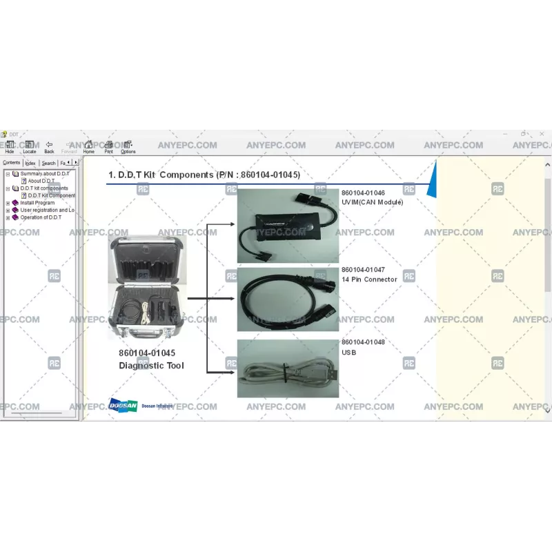 DOOSAN DIAGNOSTIC TOOL DPF DL06-08 T4F ENGINE 01.20 [2023.06]
