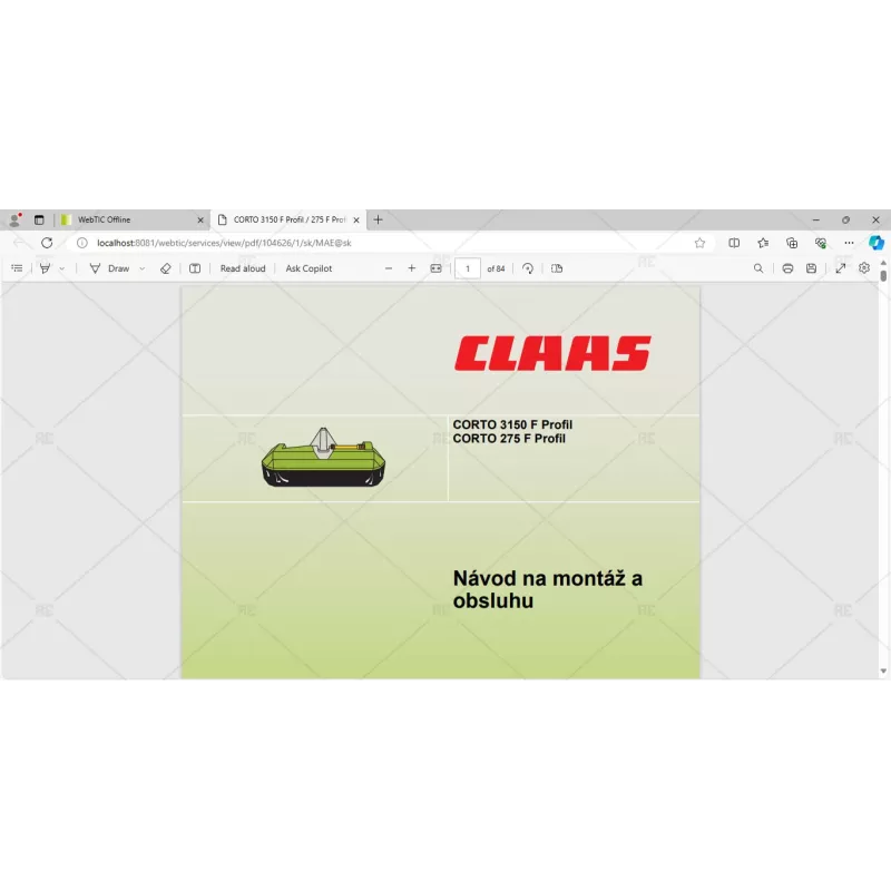 CLAAS WEBTIC OFFLINE SLOVAK 4.4.94 [2023.06]