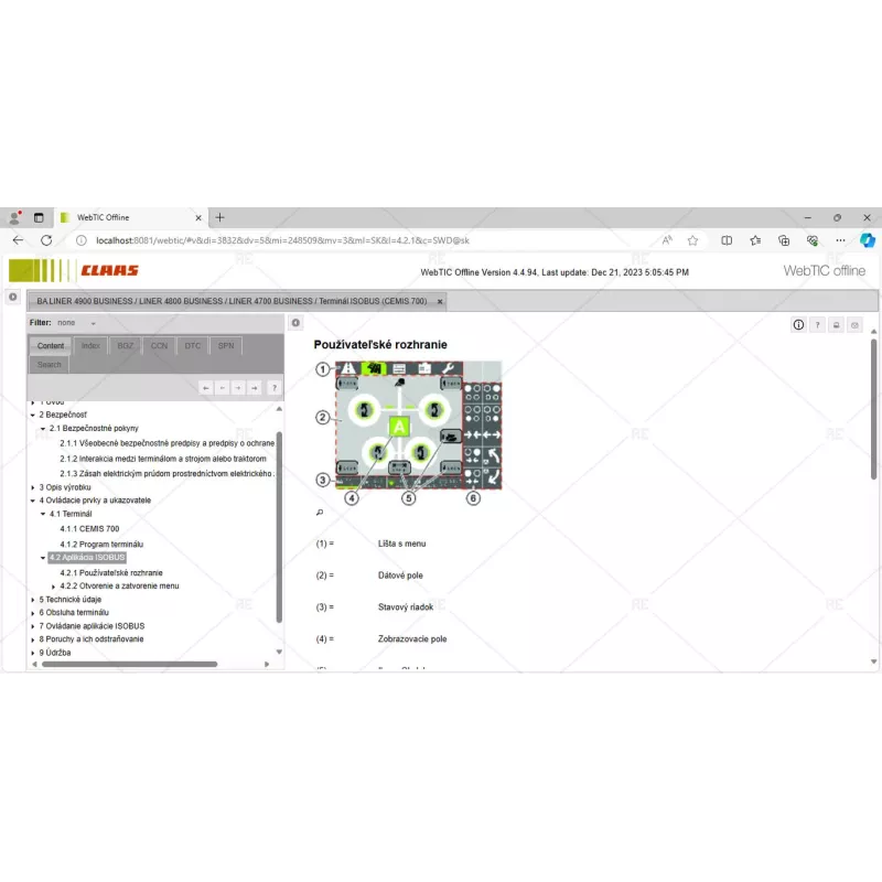 CLAAS WEBTIC OFFLINE SLOVAK 4.4.94 [2023.06]