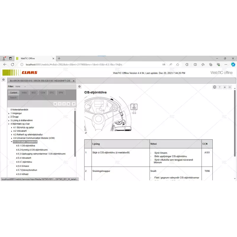 CLAAS WEBTIC OFFLINE ICELANDIC 4.4.94 [2023.05]