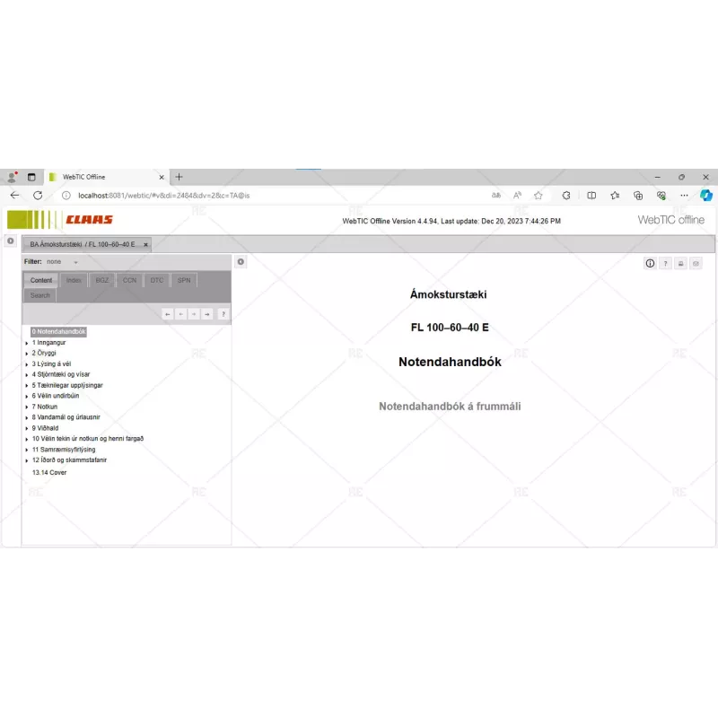 CLAAS WEBTIC OFFLINE ICELANDIC 4.4.94 [2023.05]