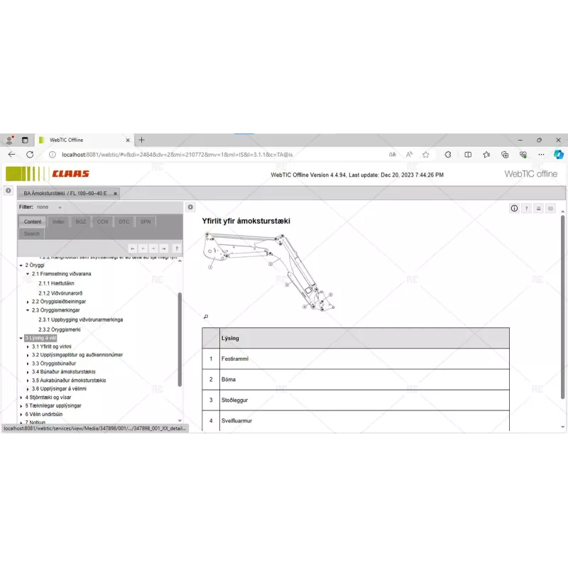 CLAAS WEBTIC OFFLINE ICELANDIC 4.4.94 [2023.05]