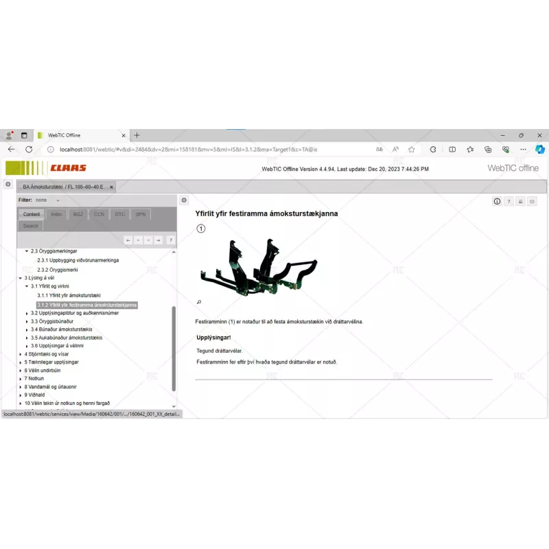 CLAAS WEBTIC OFFLINE ICELANDIC 4.4.94 [2023.05]