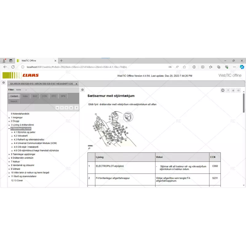 CLAAS WEBTIC OFFLINE ICELANDIC 4.4.94 [2023.05]