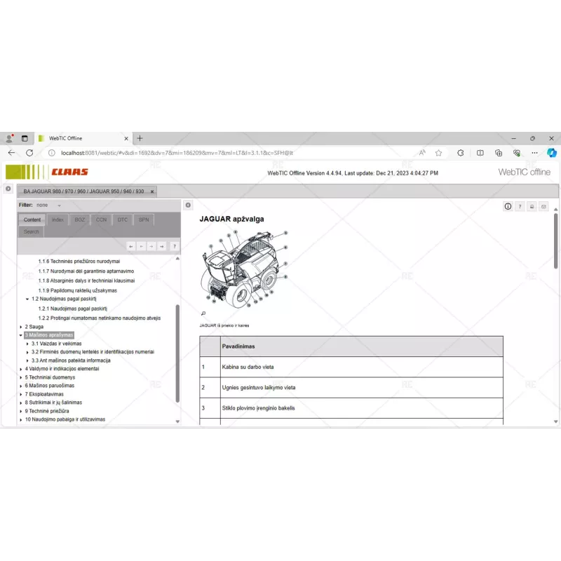 CLAAS WEBTIC OFFLINE LITHUANIAN 4.4.94 [2023.05]
