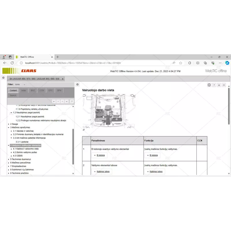 CLAAS WEBTIC OFFLINE LITHUANIAN 4.4.94 [2023.05]