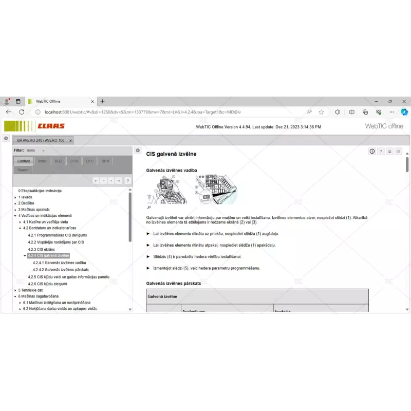 CLAAS WEBTIC OFFLINE LATVIAN 4.4.94 [2023.05]
