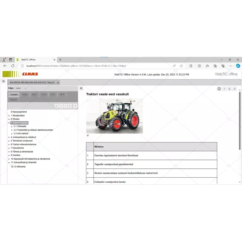 CLAAS WEBTIC OFFLINE ESTONIAN 4.4.94 [2023.05]