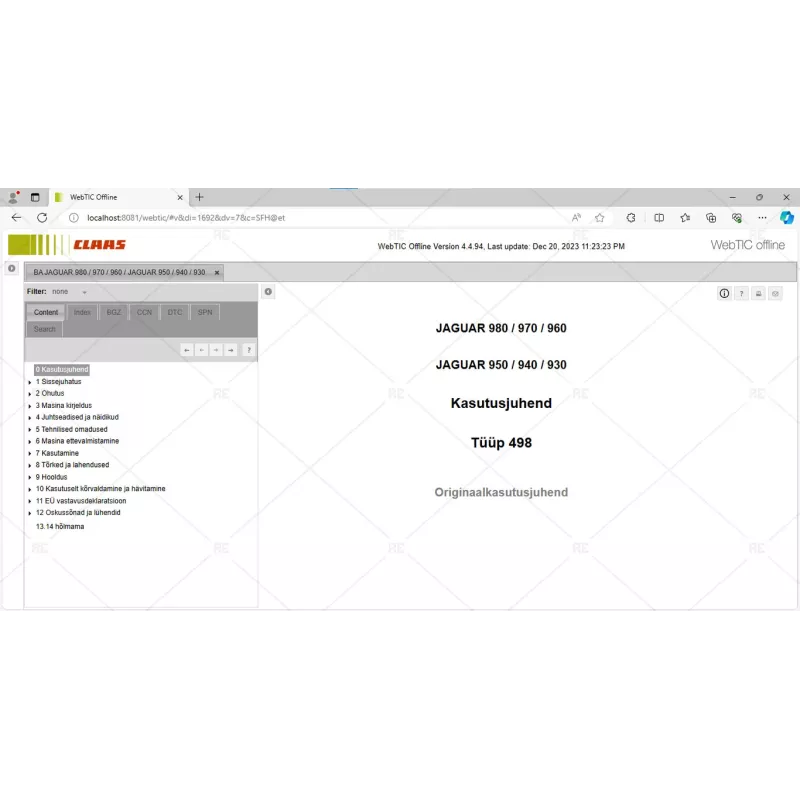 CLAAS WEBTIC OFFLINE ESTONIAN 4.4.94 [2023.05]