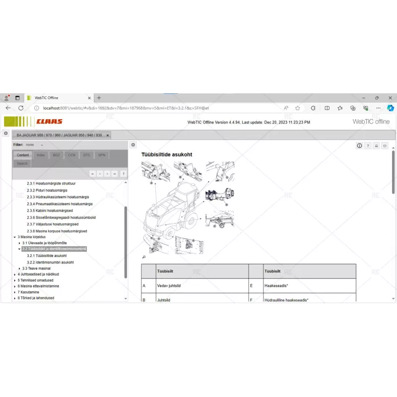 CLAAS WEBTIC OFFLINE ESTONIAN 4.4.94 [2023.05]