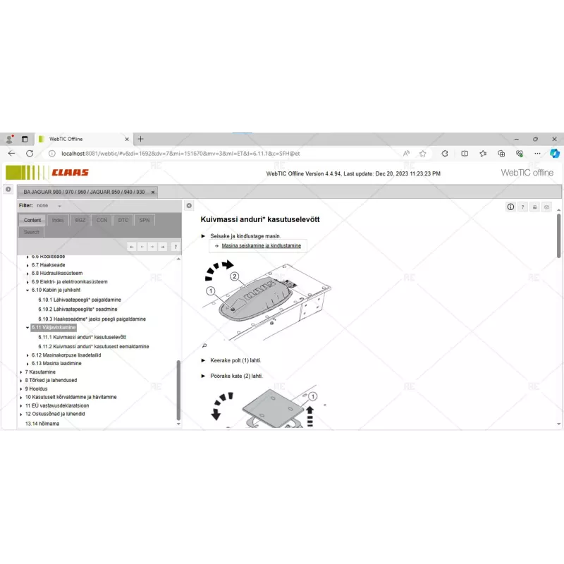 CLAAS WEBTIC OFFLINE ESTONIAN 4.4.94 [2023.05]