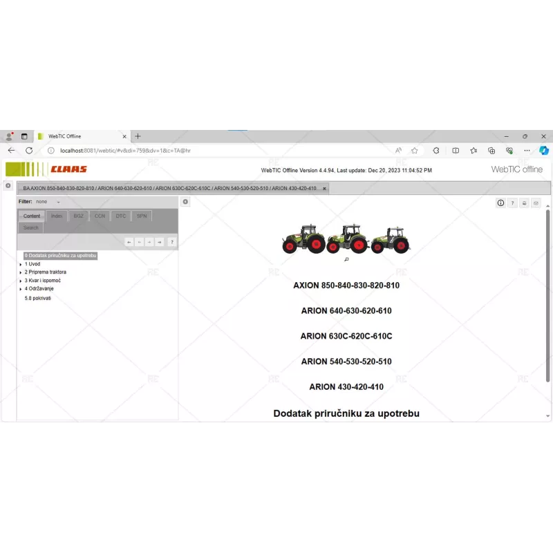 CLAAS WEBTIC OFFLINE CROATIAN 4.4.94 [2023.05]