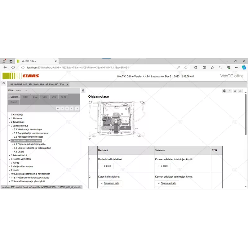 CLAAS WEBTIC OFFLINE FINNISH 4.4.94 [2023.05]