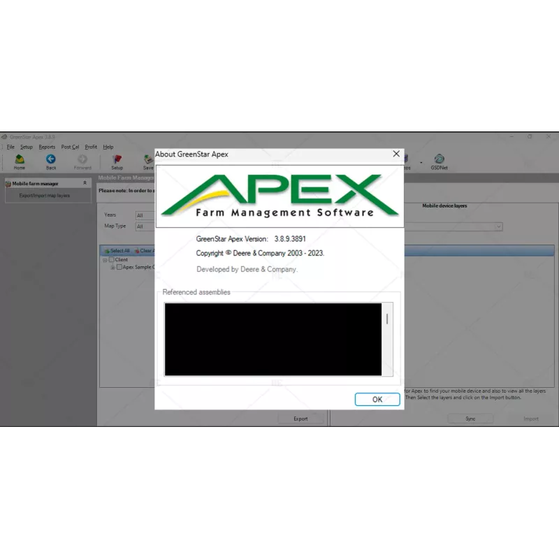 JOHN DEERE GREEN START APEX 3.8.9.3891