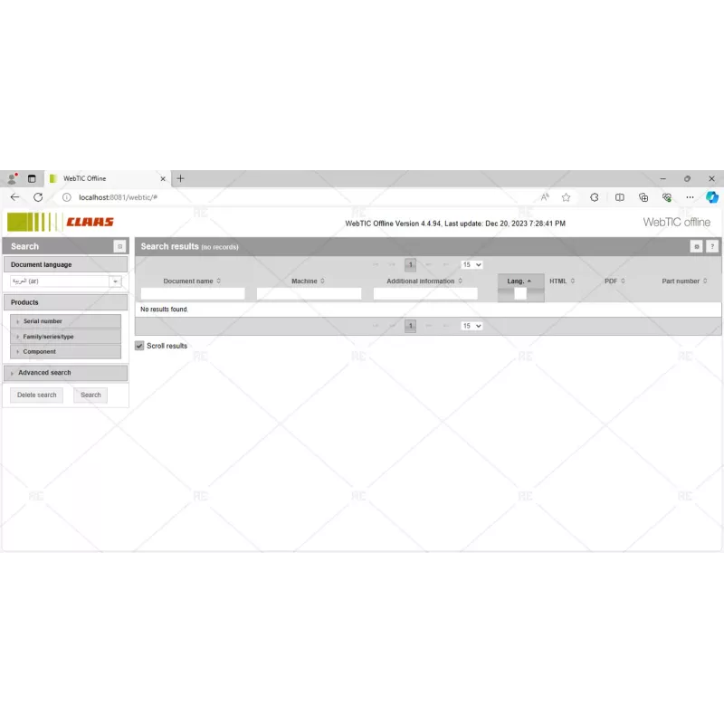 CLAAS WEBTIC OFFLINE ARABIC 4.4.94 [2023.04]