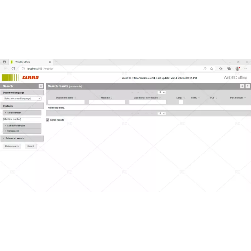 CLAAS WEBTIC OFFLINE SPANISH-AMERICAN 4.4.94 [2023.04]