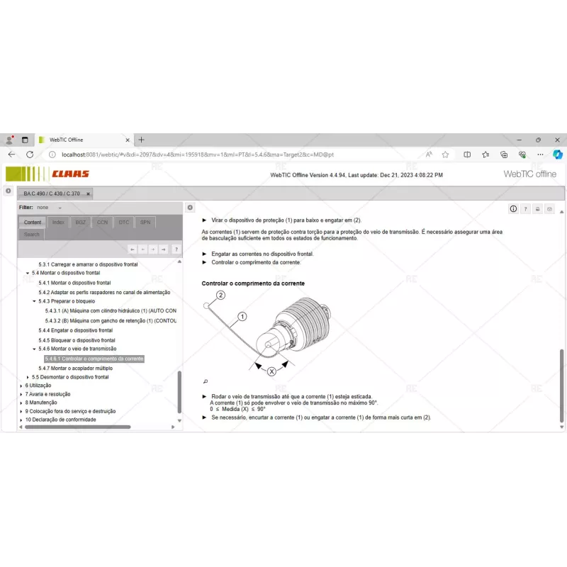 CLAAS WEBTIC OFFLINE PORTUGUESE 4.4.94 [2023.04]