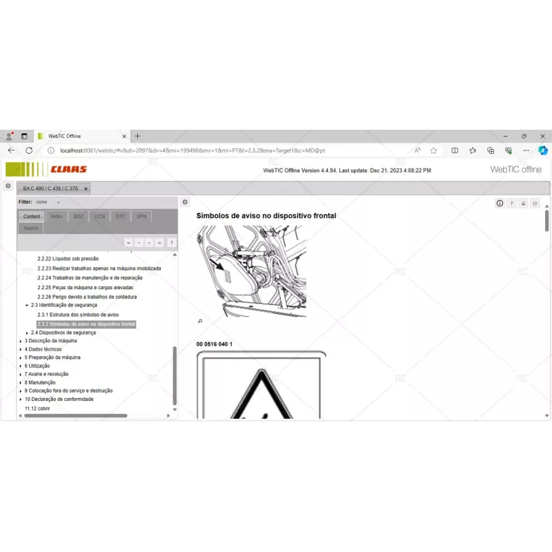 CLAAS WEBTIC OFFLINE PORTUGUESE 4.4.94 [2023.04]