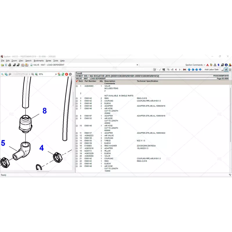 FENDT AG UK & EUROPE PARTS CATALOG & WORKSHOP SERVICE MANUALS 2021.03