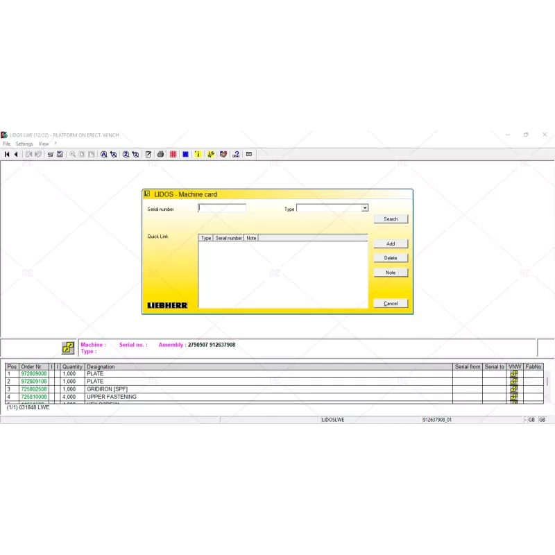 LIEBHERR LIDOS CRANES LWE 2023.03