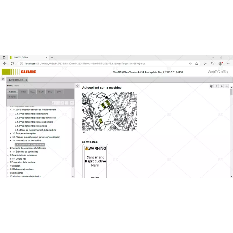 CLAAS WEBTIC OFFLINE FRENCH-AMERICAN 4.4.94 [2023.03]