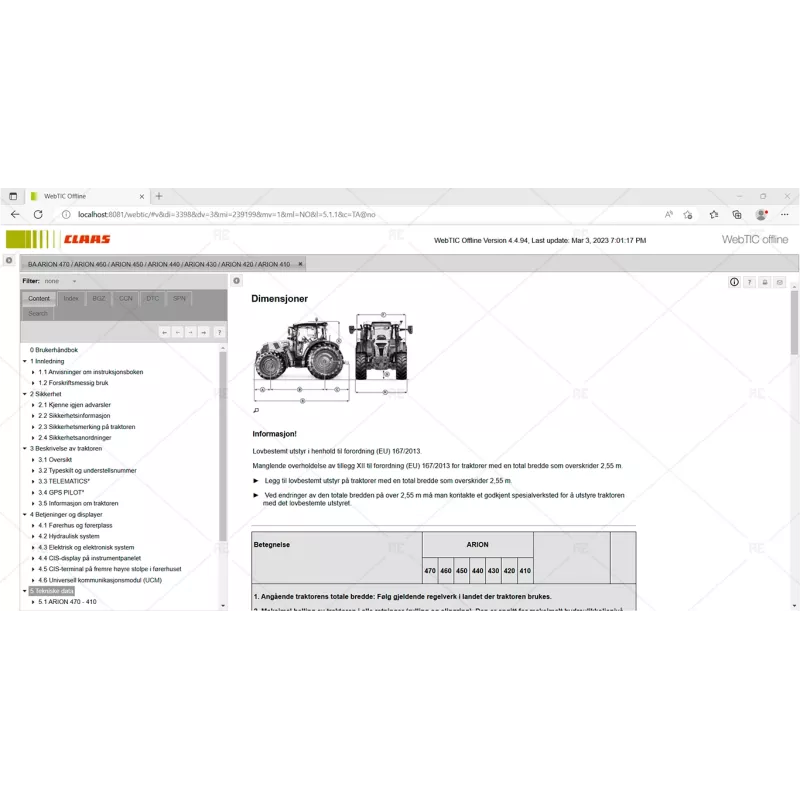 CLAAS WEBTIC OFFLINE NORWEGIAN 4.4.94 [2022.12]