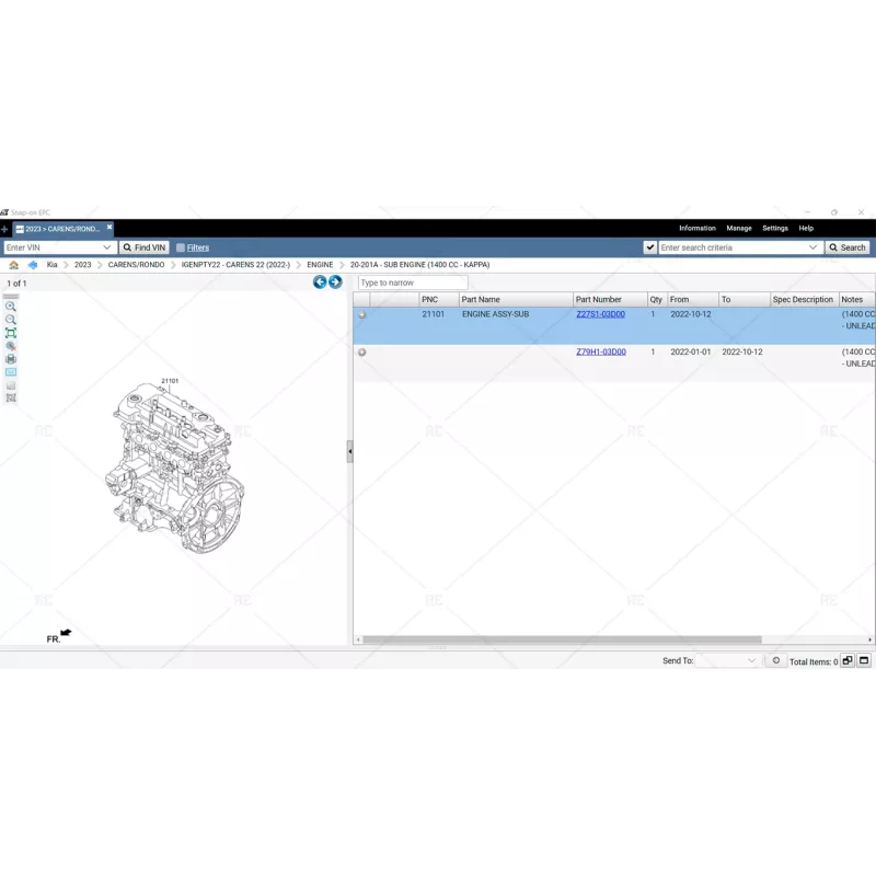 KIA SNAP-ON EPC GLOBAL 2022.11