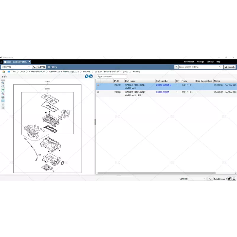 KIA SNAP-ON EPC GLOBAL 2022.11