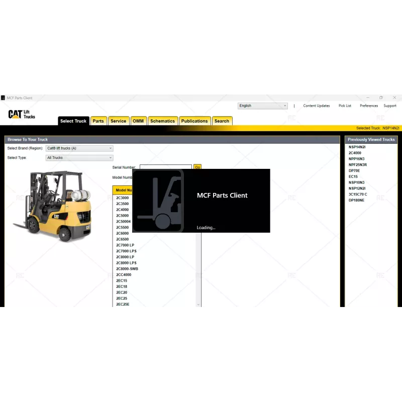 CATERPILLAR FORKLIFT TRUCKS MCFA EPC & SERVICE MANUAL 3.0.0.10 [2022.10]