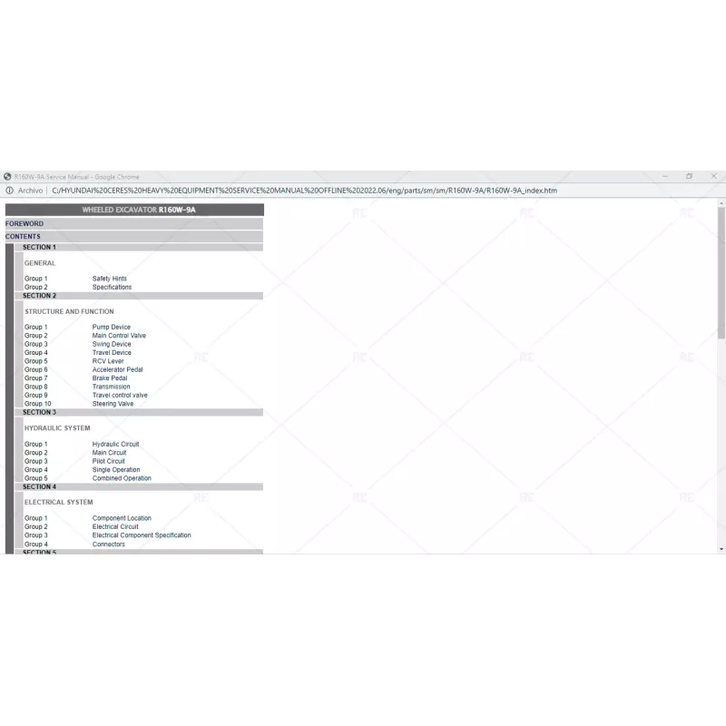 HYUNDAI CERES HEAVY EQUIPMENT SERVICE MANUAL 2022.06