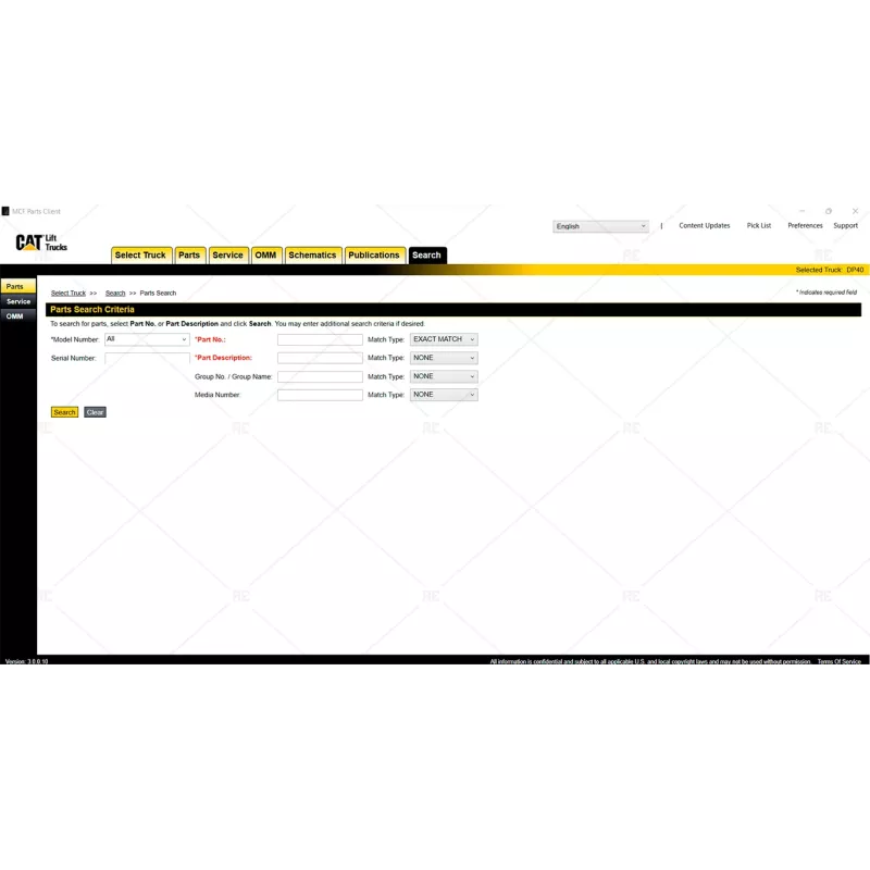 CATERPILLAR FORKLIFT TRUCKS MCFE EPC & SERVICE MANUALS 3.0.0.10 [2022.06]