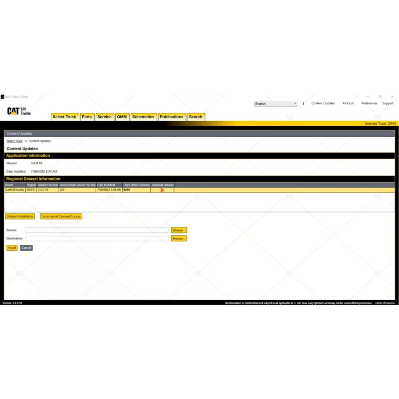 CATERPILLAR FORKLIFT TRUCKS MCFE EPC & SERVICE MANUALS 3.0.0.10 [2022.06]