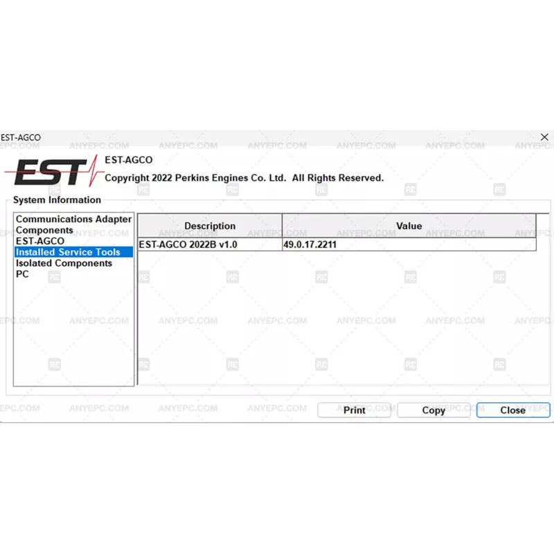 PERKINS EST-AGCO 2022B