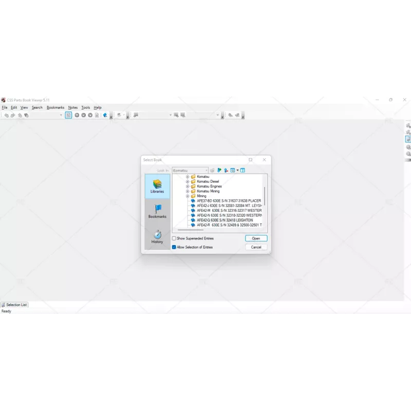 KOMATSU EPC LINKONE CSS PARTS VIEWER 5.11 UPDATED JAPAN SPARE PARTS CATALOGUE 5.11 [2022.05]