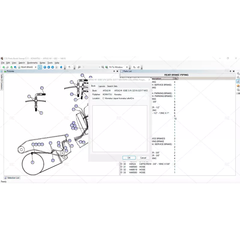 KOMATSU EPC LINKONE CSS PARTS VIEWER 5.11 UPDATED JAPAN SPARE PARTS CATALOGUE 5.11 [2022.05]