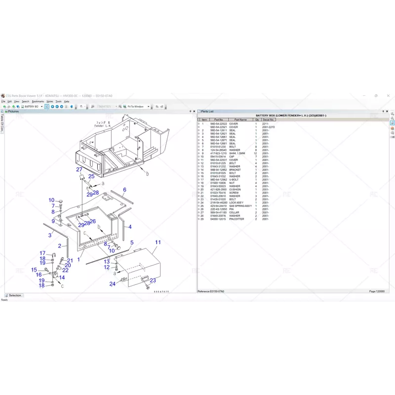 KOMATSU EPC LINKONE CSS PARTS VIEWER UPDATED USA SPARE PARTS CATALOGUE 5.11 [2022.05]