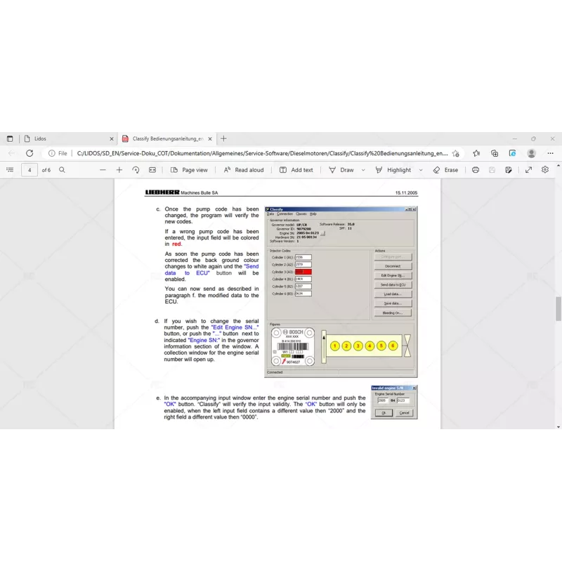 LIEBHERR LIDOS SERVICE DOCUMENTATION COT ENGLISH OFFLINE 2022.03