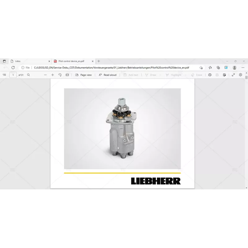 LIEBHERR LIDOS SERVICE DOCUMENTATION COT ENGLISH OFFLINE 2022.03