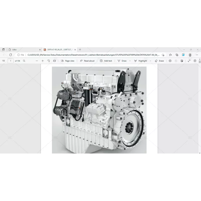 LIEBHERR LIDOS SERVICE DOCUMENTATION EARTHMOVING ENGLISH OFFLINE 2022.03