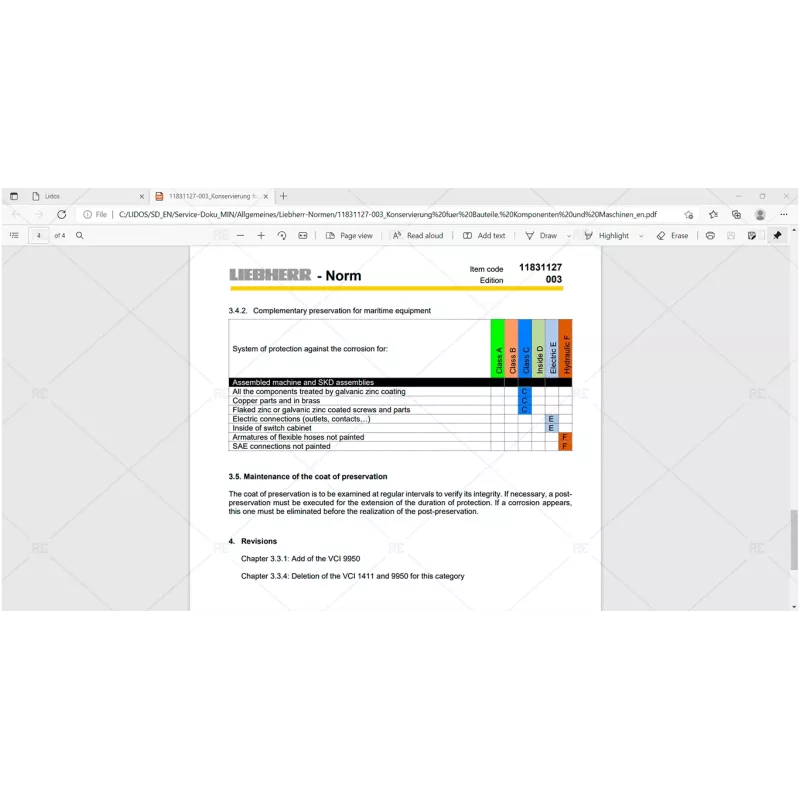 LIEBHERR LIDOS SERVICE DOCUMENTATION MINING EQUIPMENT ENGLISH OFFLINE 2022.03