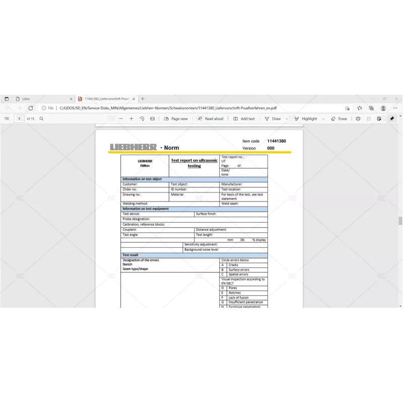 LIEBHERR LIDOS SERVICE DOCUMENTATION MINING EQUIPMENT ENGLISH OFFLINE 2022.03