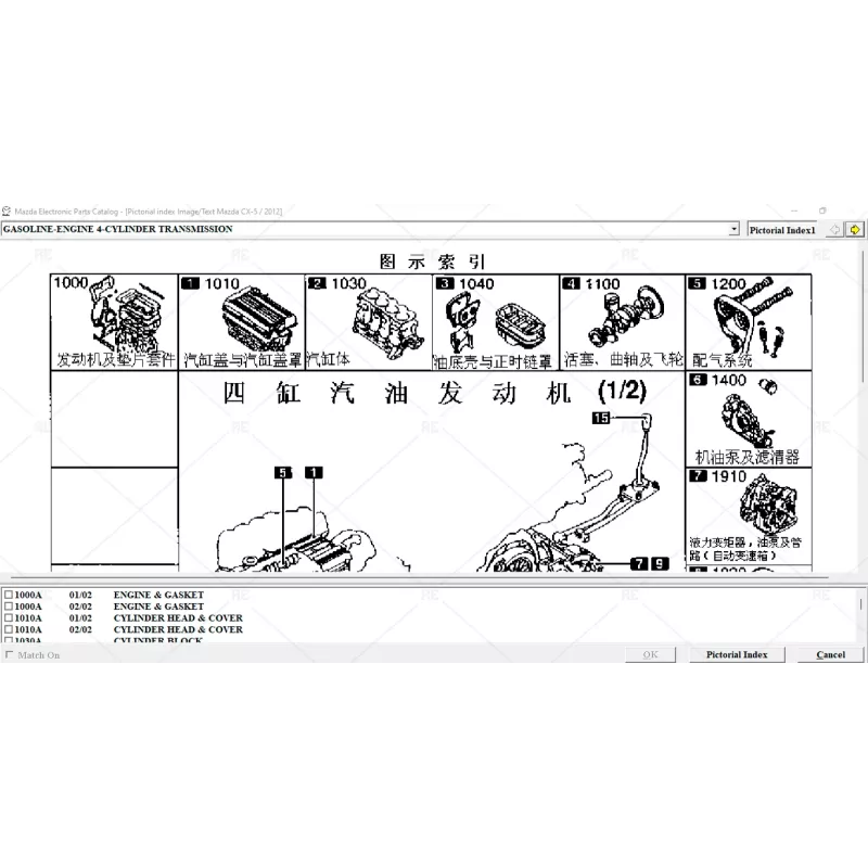 MAZDA ELECTRONIC PARTS CATALOGUE CHINA 2022.02