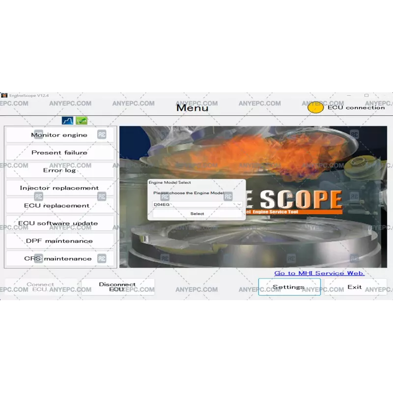MITSUBISHI DIESEL ENGINE SERVICE TOOL ENGINE SCOPE 12.4.2 [2022]