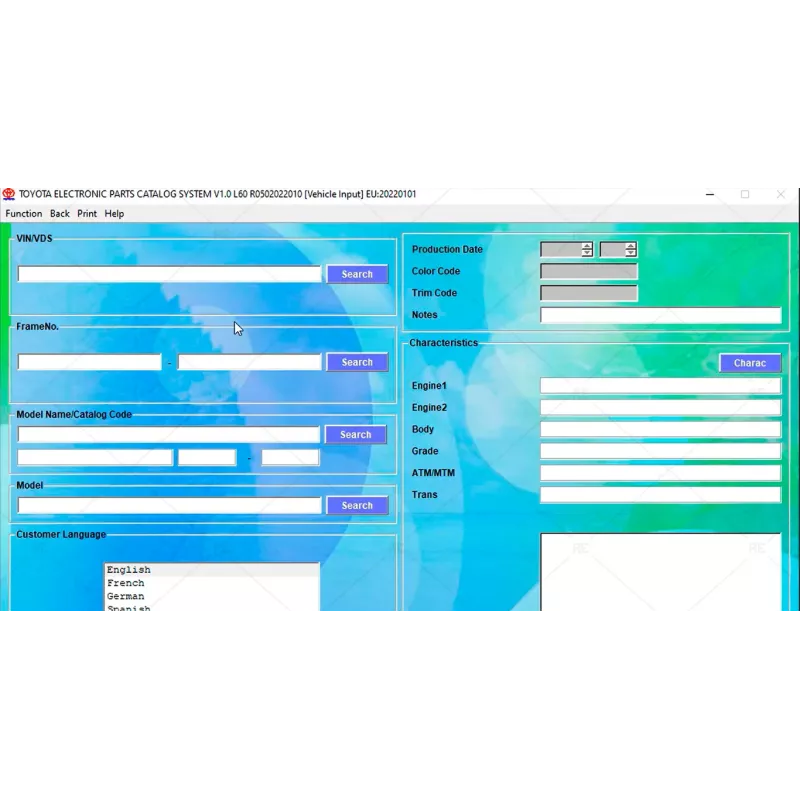 TOYOTA & LEXUS ELECTRONIC PARTS CATALOGUE EU 2022.01 [2022]