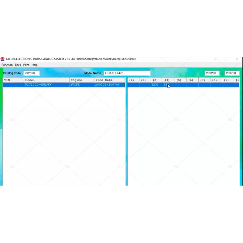 TOYOTA & LEXUS ELECTRONIC PARTS CATALOGUE EU 2022.01 [2022]